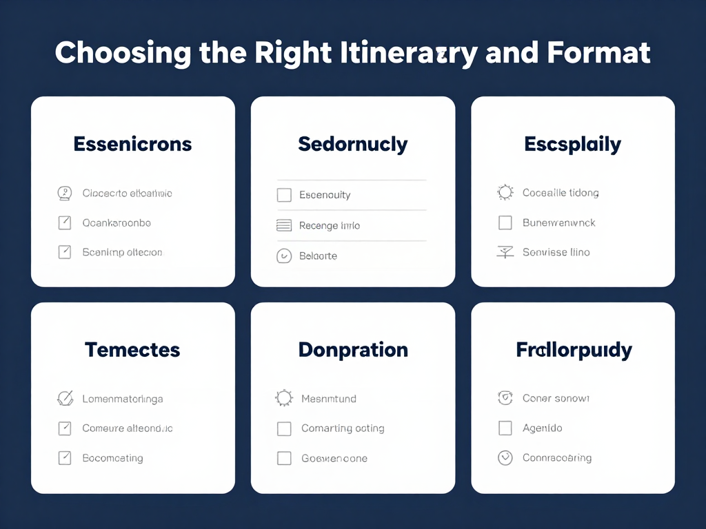 Choosing the Right Itinerary Templates and Format