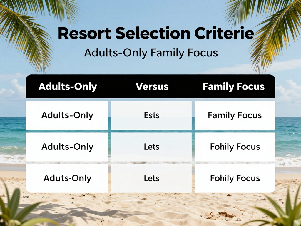 Resort Selection Criteria: Adults-Only Versus Family Focus