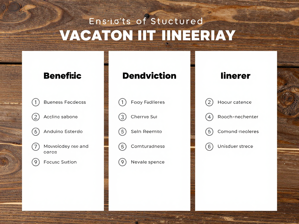 Benefits of Using a Structured Vacation Itinerary