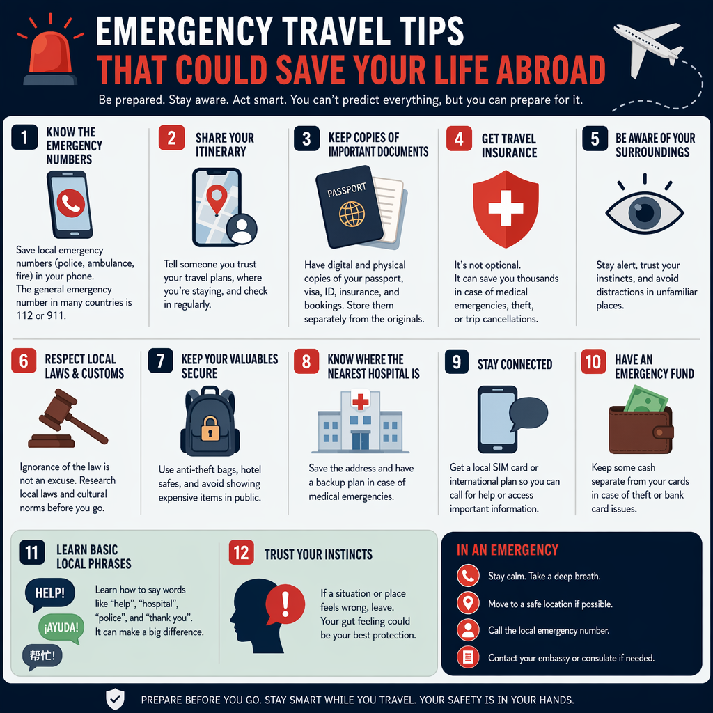 Emergency travel tips
